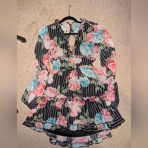Bebe Blossom Romance Floral Dress Sexy Open Back. New With Tag. Size S.